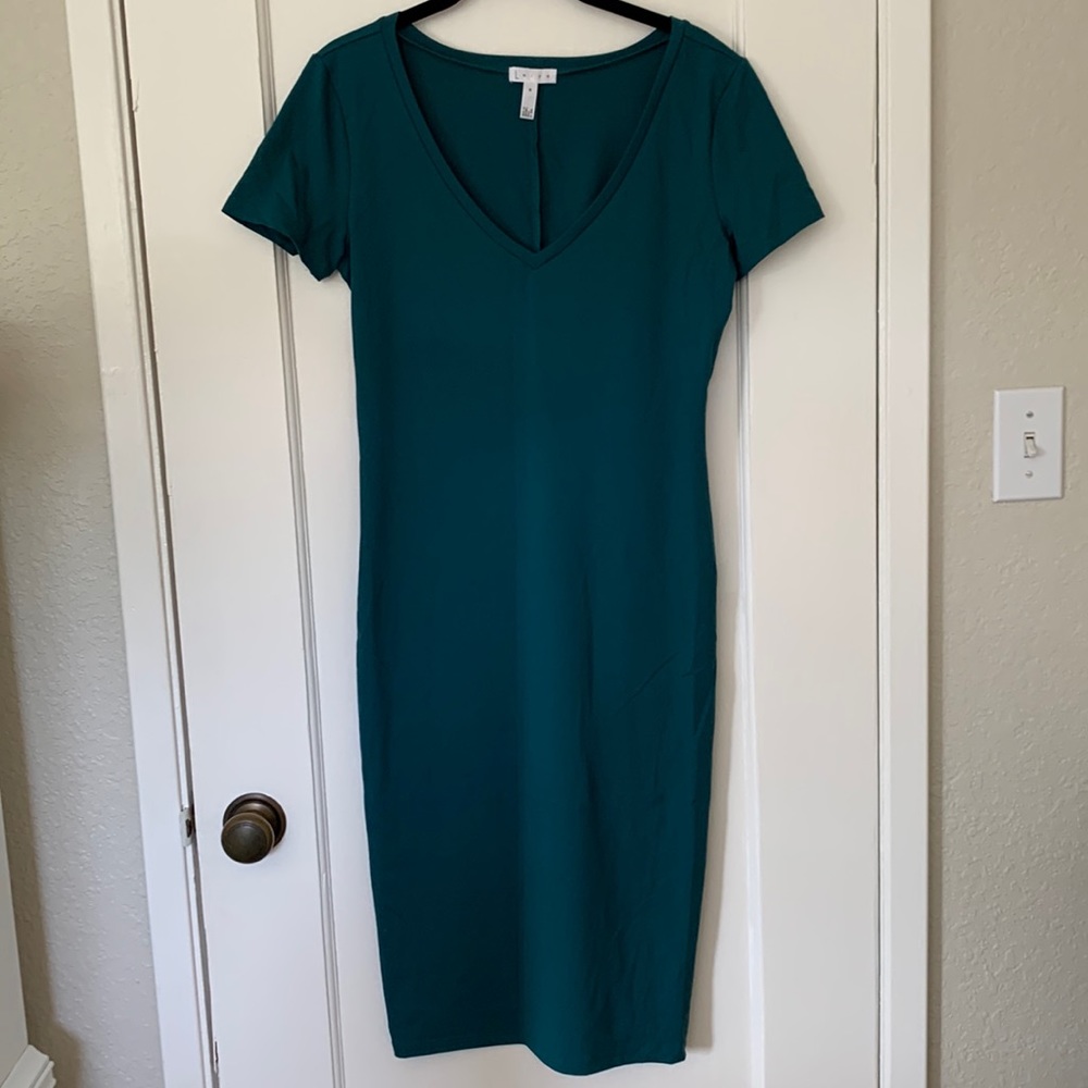 Leigh brand teal dress